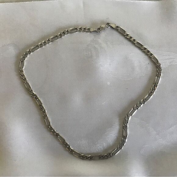 Unisex 18” .925 Sterling Silver 6mm Figaro Chain - Picture 2 of 8